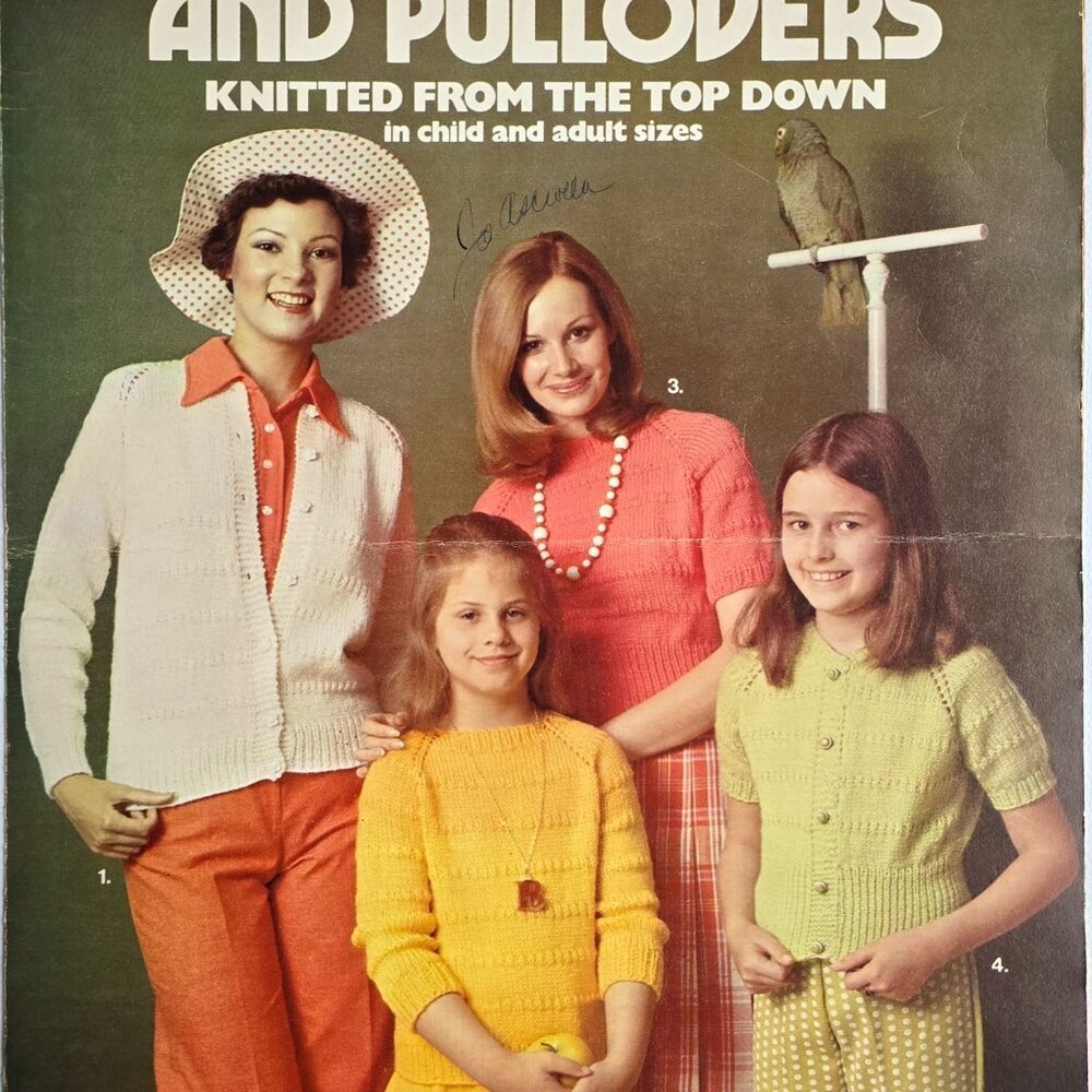 Knitting Pattern Booklet For Cardigans & Pullovers Knitted From The Top Down In